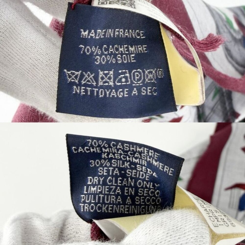 Hermes Scarf Rectangular Prime Shawl Cashmere Sil… - image 4